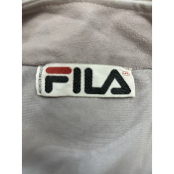 VTG Fila Zip Jacket Purple-Grey & Black W/White Piping Size 46 Elastic Waist. - Picture 5 of 11